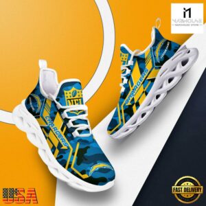 Custom Name Los Angeles Chargers NFL Sport Team Clunky Max Soul Shoes For Fans
