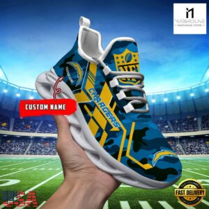Custom Name Los Angeles Chargers NFL Sport Team Clunky Max Soul Shoes For Fans