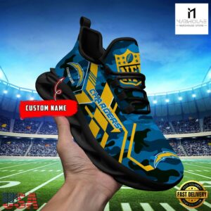 Custom Name Los Angeles Chargers NFL Sport Team Clunky Max Soul Shoes For Fans