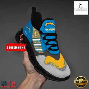 Personalized Los Angeles Chargers NFL Sport Team Clunky Max Soul Shoes NFL Gifts 15 Custom Name Los Angeles Chargers NFL Sport Team Clunky Max Soul Shoes