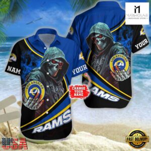 Custom Name Los Angeles Rams NFL Hawaiian Shirt