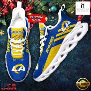 Custom Name Los Angeles Rams NFL New Merry Christmas Max Soul Shoes