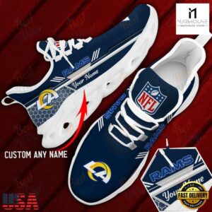 Custom Name Los Angeles Rams NFL Sport Max Soul Shoes
