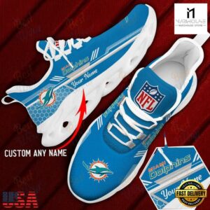 Custom Name Miami Dolphins NFL Sport Max Soul Shoes