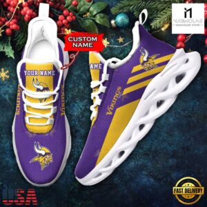Custom Name Minnesota Vikings NFL New Merry Christmas Max Soul Shoes