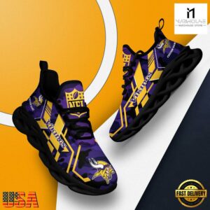 Custom Name Minnesota Vikings NFL Sport Team Clunky Max Soul Shoes