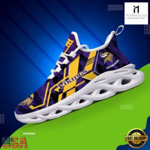 Custom Name Minnesota Vikings NFL Sport Team Clunky Max Soul Shoes