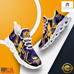 Custom Name Minnesota Vikings NFL Sport Team Clunky Max Soul Shoes