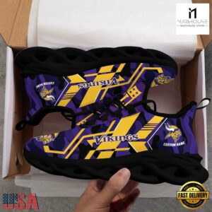 Custom Name Minnesota Vikings NFL Sport Team Clunky Max Soul Shoes