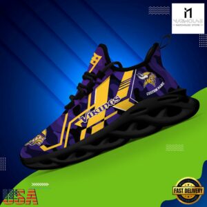 Custom Name Minnesota Vikings NFL Sport Team Clunky Max Soul Shoes