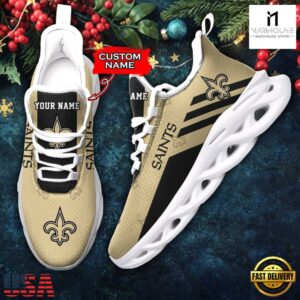 Custom Name New Orleans Saints NFL New Merry Christmas Max Soul Shoes