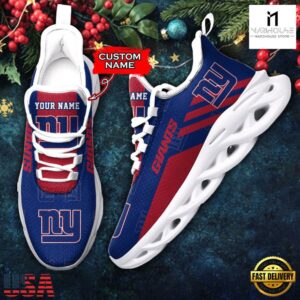 Custom Name New York Giants NFL New Merry Christmas Max Soul Shoes