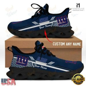 Custom Name New York Giants NFL Sport Max Soul Shoes