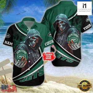 Custom Name New York Jets NFL Hawaiian Shirt