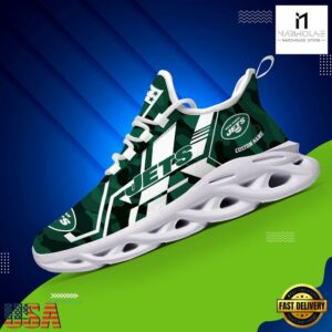 Personalized New York Jets NFL Sport Team Clunky Max Soul Shoes NFL Gifts 13 Custom Name New York Jets NFL Sport Team Clunky Max Soul Shoes