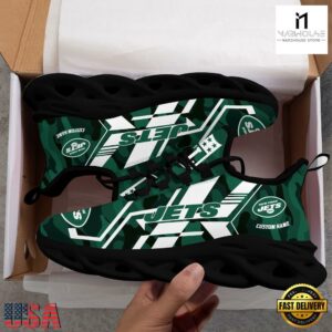 Personalized New York Jets NFL Sport Team Clunky Max Soul Shoes NFL Gifts 11 Custom Name New York Jets NFL Sport Team Clunky Max Soul Shoes