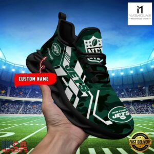 Custom Name New York Jets NFL Sport Team Clunky Max Soul Shoes