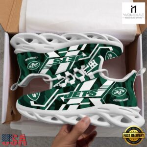 Personalized New York Jets NFL Sport Team Clunky Max Soul Shoes NFL Gifts 14 Custom Name New York Jets NFL Sport Team Clunky Max Soul Shoes