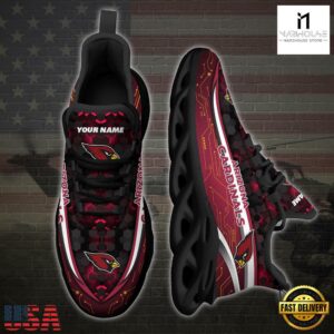 Custom Name NFL Arizona Cardinals Max Soul Shoes For Men And Women