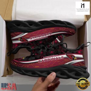 Custom Name NFL Arizona Cardinals Max Soul Shoes For Men And Women