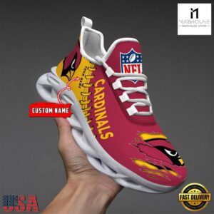 Custom Name NFL Arizona Cardinals Max Soul Shoes