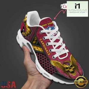 Custom Name NFL Arizona Cardinals Skull Air Max Plus Shoes