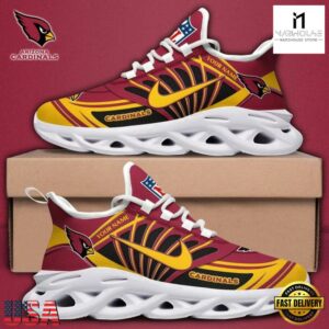 Custom Name NFL Arizona Cardinals Team Logo Max Soul Shoes