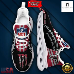 Custom Name NFL Atlanta Falcons Max Soul Shoes For Men And Women