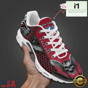 Custom Name NFL Atlanta Falcons Skull Air Max Plus Shoes