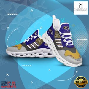 Personalized NFL Baltimore Ravens Clunky Sport Max Soul Shoes NFL Gifts 12 Custom Name NFL Baltimore Ravens Clunky Sport Max Soul Shoes