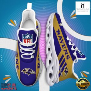 Custom Name NFL Baltimore Ravens Max Soul Shoes Gift For Fans