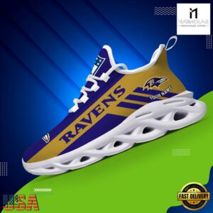 Custom Name NFL Baltimore Ravens Max Soul Shoes Gift For Fans