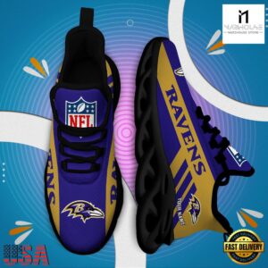 Custom Name NFL Baltimore Ravens Max Soul Shoes Gift For Fans
