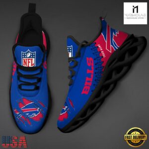 Personalized NFL Buffalo Bills Max Soul Shoes NFL Gifts 7 Custom Name NFL Buffalo Bills Max Soul Shoes