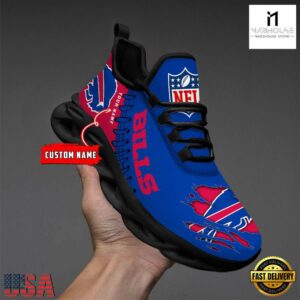 Personalized NFL Buffalo Bills Max Soul Shoes NFL Gifts 8 Custom Name NFL Buffalo Bills Max Soul Shoes