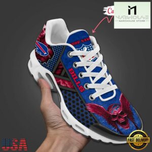 Custom Name NFL Buffalo Bills Skull Air Max Plus Shoes