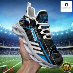 Custom Name NFL Carolina Panthers Clunky Max Soul Shoes