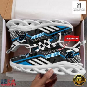 Custom Name NFL Carolina Panthers Clunky Max Soul Shoes