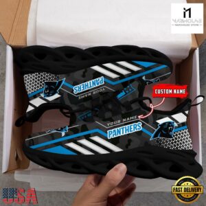 Custom Name NFL Carolina Panthers Clunky Max Soul Shoes