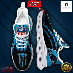 Custom Name NFL Carolina Panthers Max Soul Shoes For Men And Women