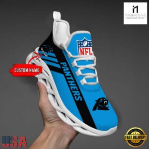 Custom Name NFL Carolina Panthers Max Soul Shoes Gift For Fans