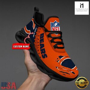 Custom Name NFL Chicago Bears Max Soul Shoes