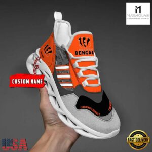Custom Name NFL Cincinnati Bengals Clunky Sport Max Soul Shoes