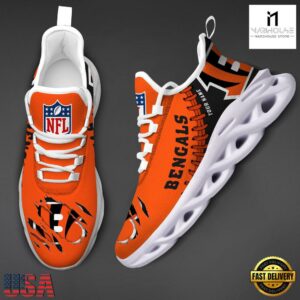 Custom Name NFL Cincinnati Bengals Max Soul Shoes