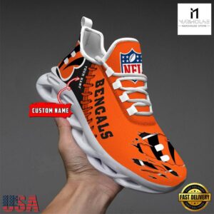 Custom Name NFL Cincinnati Bengals Max Soul Shoes