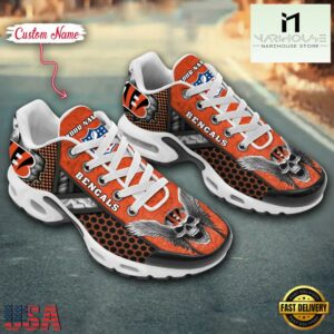 NFL Cincinnati Bengals Skull Custom Air Max Plus Shoes 7 Custom Name NFL Cincinnati Bengals Skull Air Max Plus Shoes