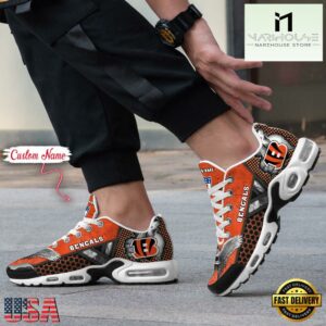 NFL Cincinnati Bengals Skull Custom Air Max Plus Shoes 8 Custom Name NFL Cincinnati Bengals Skull Air Max Plus Shoes