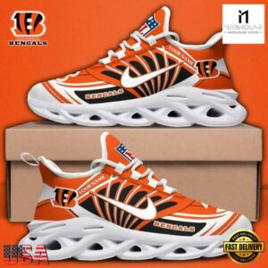 Custom Name NFL Cincinnati Bengals Team Logo Max Soul Shoes