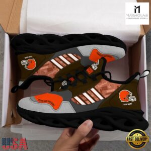 Custom Name NFL Cleveland Browns Clunky Sport Max Soul Shoes