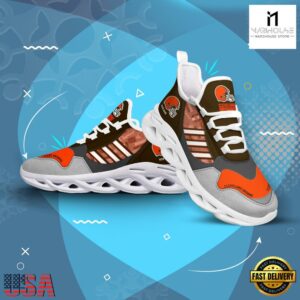 Custom Name NFL Cleveland Browns Clunky Sport Max Soul Shoes